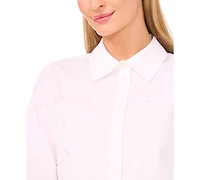 CeCe Women's Embellished Button Up Shirts
