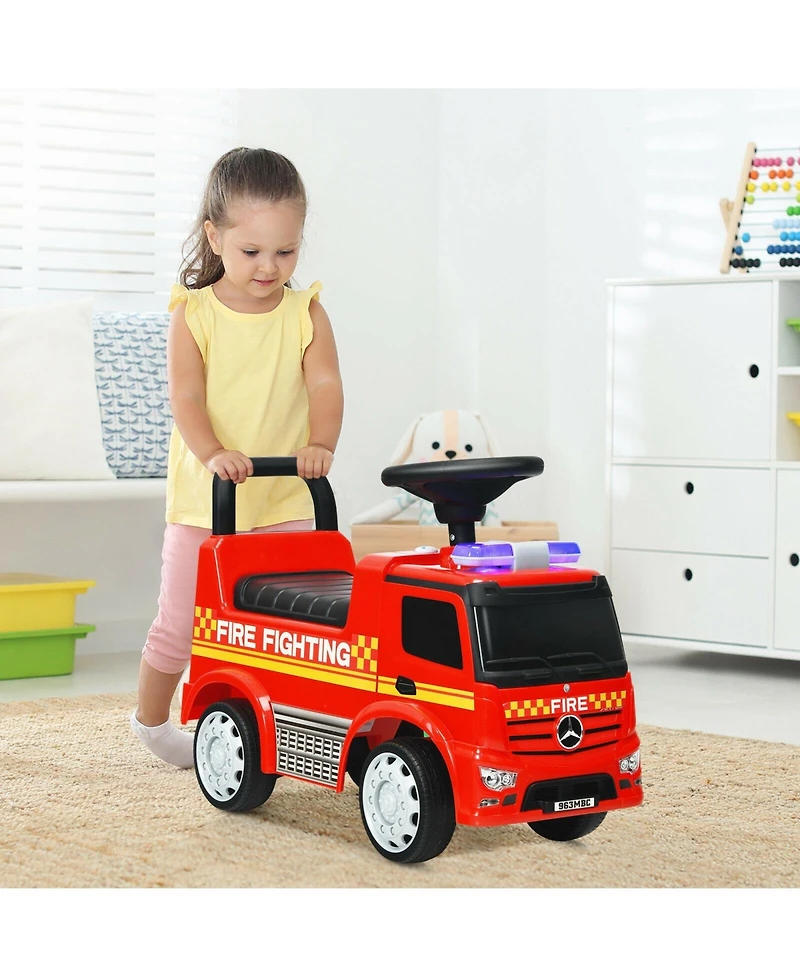 Akiudex Kid's Ride-On Push Car with Storage and Backrest for Toddlers