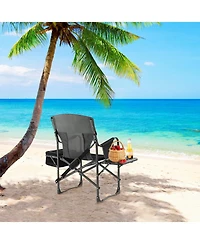 Akiudex Folding Camping Chair with Cooler Bag and Side Table