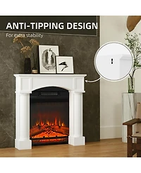 Homcom Modern Fireplace Mantel, Fireplace Surround for Fireplaces,