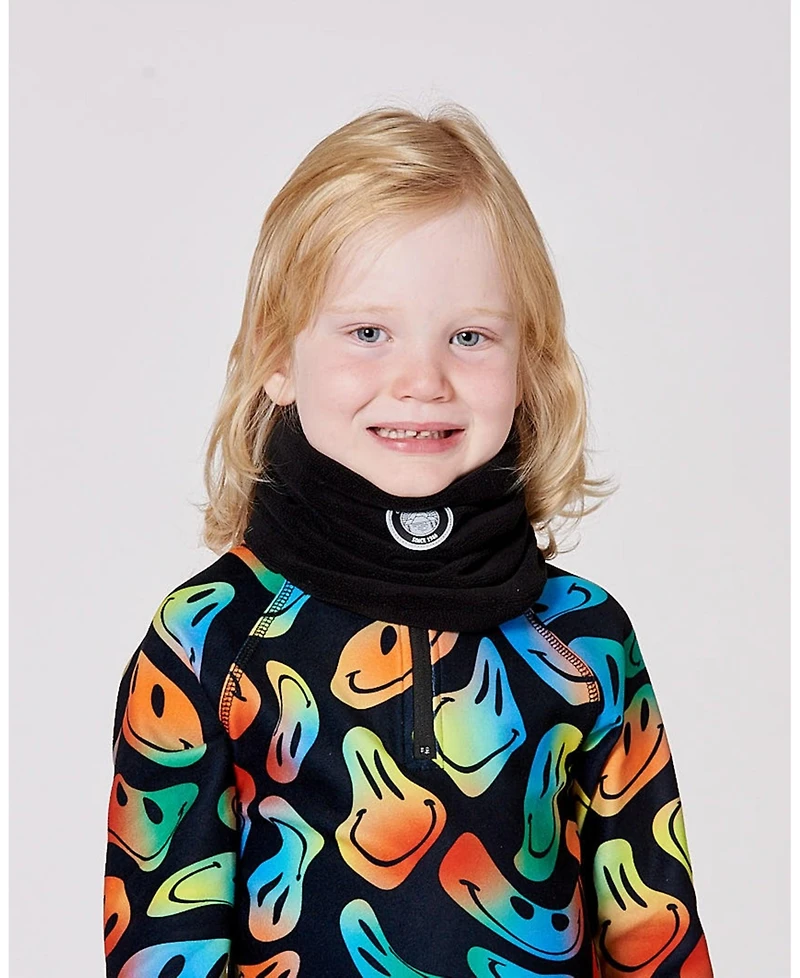 Deux par Kids Unisex Polar Fleece Neckwarmer Black - Toddler|Child