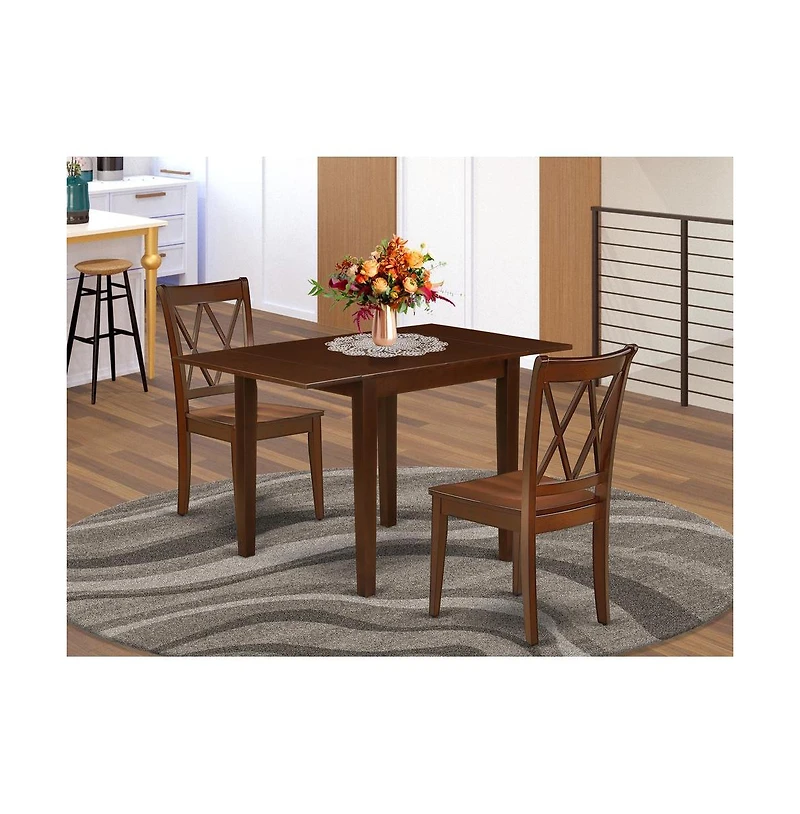 East West Furniture Dining Room Set Mahogany