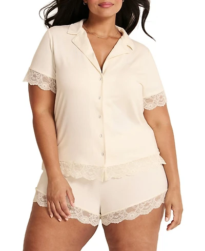 Adore Me Plus Isa Short Pajama Set