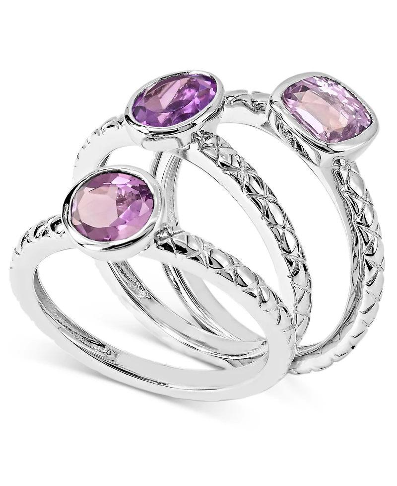 Multi-Gemstone (1-5/8 ct. t.w.) Ring Sterling Silver
