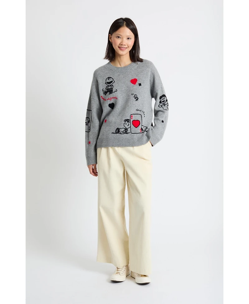 Chinti & Parker Women's Wool Cashmere Charlie's Poker Pals Sweater