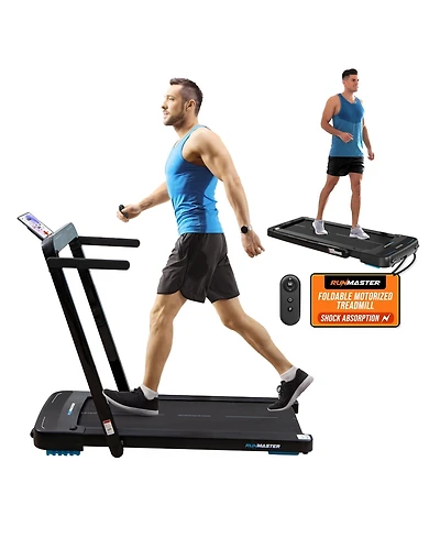 RunMaster 2-in-1 Folding Treadmill – Portable Under-Desk Electric Walking Pad with 2.5HP Motor, Foldable Handle & Large Belt – Space-Sav
