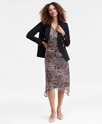 I.n.c. International Concepts Women's Animal-Print Handkerchief-Hem Midi Dress, Macy's Exclusive