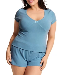 Adore Me Eloise Women's Plus-Size Short Pajama Set
