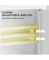 Homcom Bathroom Wall Cabinet Medicine Cabinet with Adjustable Shelves