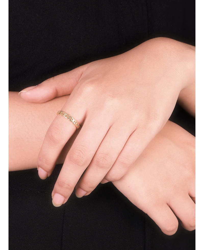 Devata Valentino Link Ring in 14K Gold, Size 7, approx. 2.1 grams
