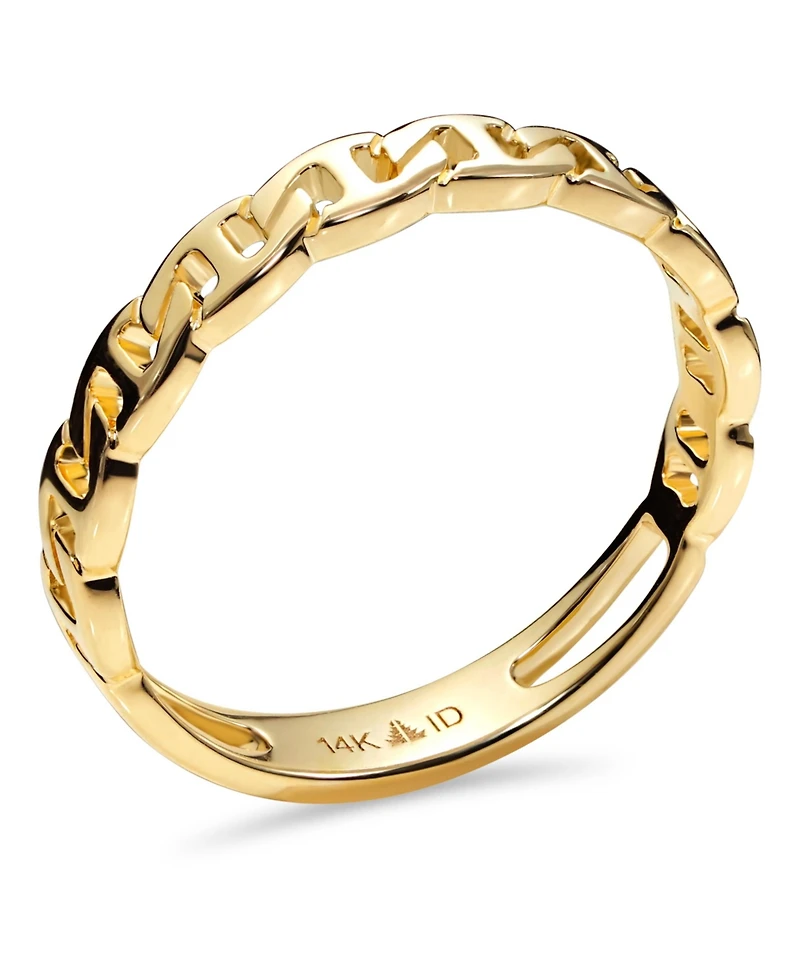 Devata Valentino Link Ring in 14K Gold, Size 9, approx. 2.3 grams