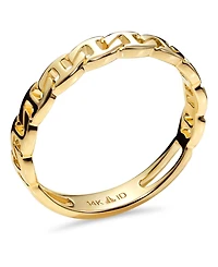 Devata Valentino Link Ring in 14K Gold, Size 9, approx. 2.3 grams