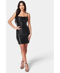 Bebe Cowl Short Sequin Dress