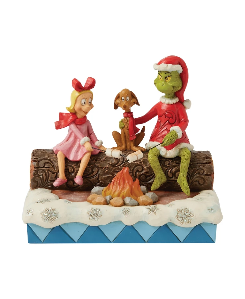 Jim Shore Grinch, Max and Cindy Roasting Figurine
