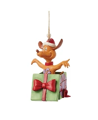 Jim Shore Grinch Max in Present Hanging Ornament