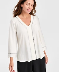 Jm Collection Women's Rhinestone-Embellished Top, Macy's Exclusive