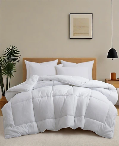 Unikome All Season Classic Grid Jacquard Down Alternative Comforter, King