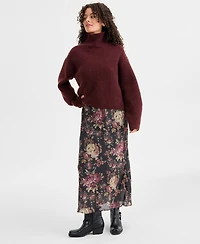 Lucky Brand Women's Ribbed Mock-Neck Sweater