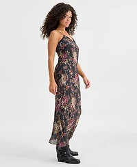 Lucky Brand Women's Lace-Up Slip Midi Dress