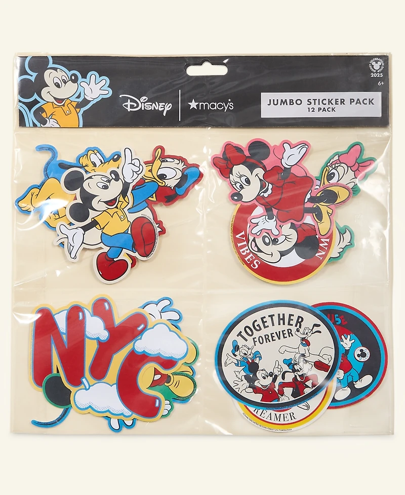 Disney | Macy's Mickey & Friends Jumbo Stickers, Set of 12, Macy's Exclusive