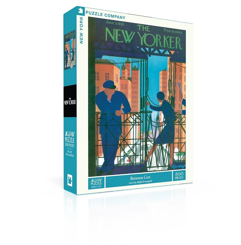New York Puzzle Company Between Cars 500 Piece Puzzle