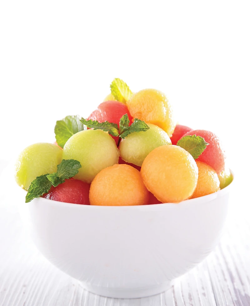 Cat Cora Cutlery-Pro 3-Piece Dual Blades Millimeter Soft-Grip Handle Melon Baller Set
