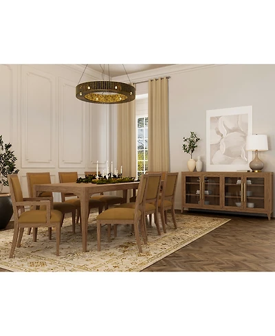 Everleigh Dining 9-Pc. Set (Table, 6 Upholstered Back Side Chair & 2 Upholstered Back Arm Chair)