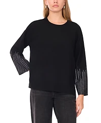 Sam & Jess Women's Rhinestone Long Sleeve Sweater