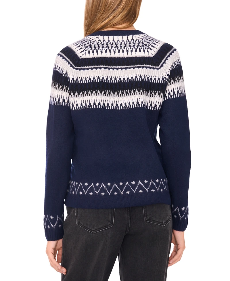 Sam & Jess Women's Cozy Fairisle Sweater