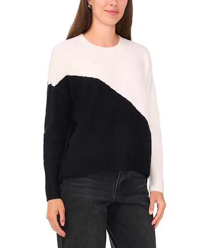 Sam & Jess Women's Vertical Colorblock Sweater