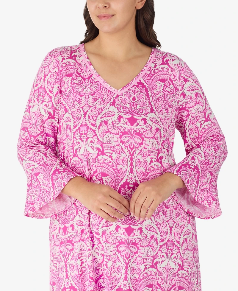 Ellen Tracy Plus Below Elbow Midi Lounger