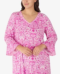 Ellen Tracy Plus Below Elbow Midi Lounger