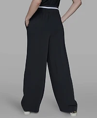 Karl Lagerfeld Paris Women's Bi-Stretch Wide-Leg Pants