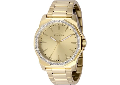 Invicta Men's 49108 Speedway Quartz 3 Hand Gold Dial Watch