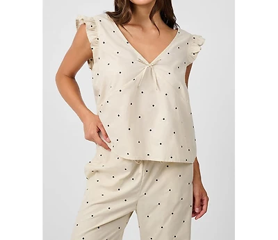 WeWoreWhat Women's Ruffle Sleeve Boxy Top
