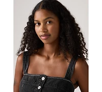 Levi's Women's Cotton Drea Rhinestone Denim Tank Top