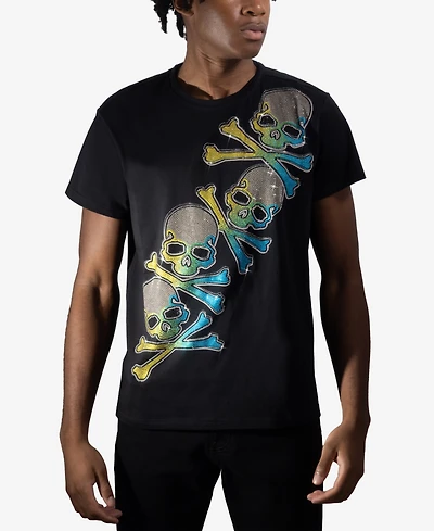 Heads Or Tails Men's Rhinestone Graphic T-Shirt