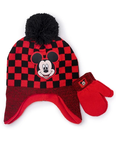 Mickey Mouse Toddler Boys 2-Piece Beanie and Mitten Set