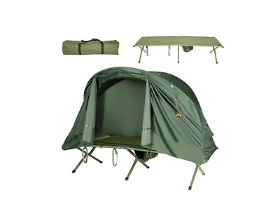 Akiudex 1-Person Camping Tent with Elevated Cot and Carrying Bag
