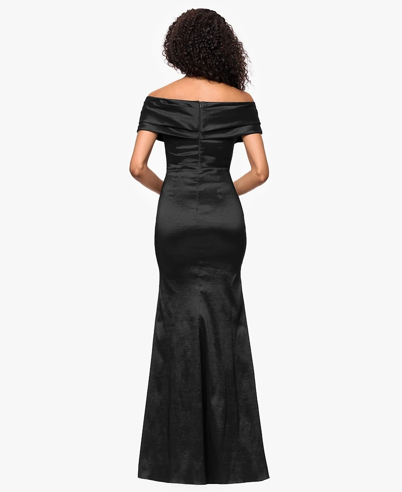 Betsy & Adam Petite Off-the-Shoulder Dress