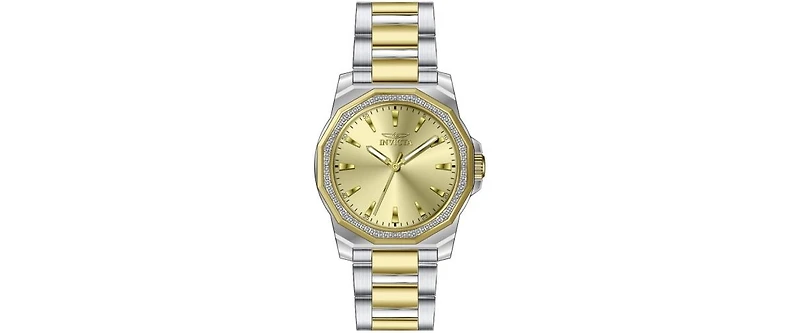 Invicta Men's Speedway Quartz 3 Hand Gold Dial Watch