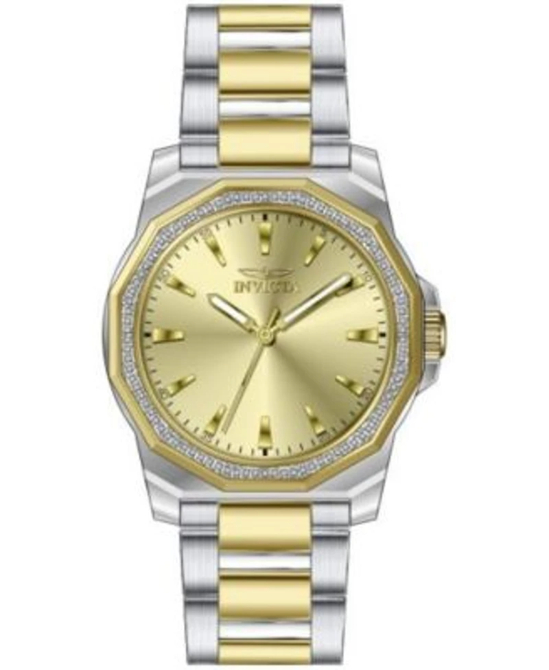 Invicta Mens 49106 Speedway Quartz 3 Hand Gold Dial Watch