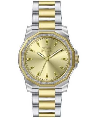 Invicta Mens 49106 Speedway Quartz 3 Hand Gold Dial Watch