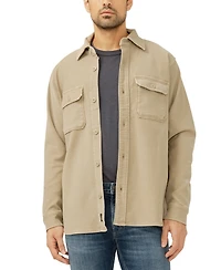 Silver Jeans Co. Men's Button Up Knit Flex Shirt Jacket