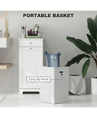 Homcom Tilt Out Laundry Hamper, Laundry Hamper Cabinet with Drawer,