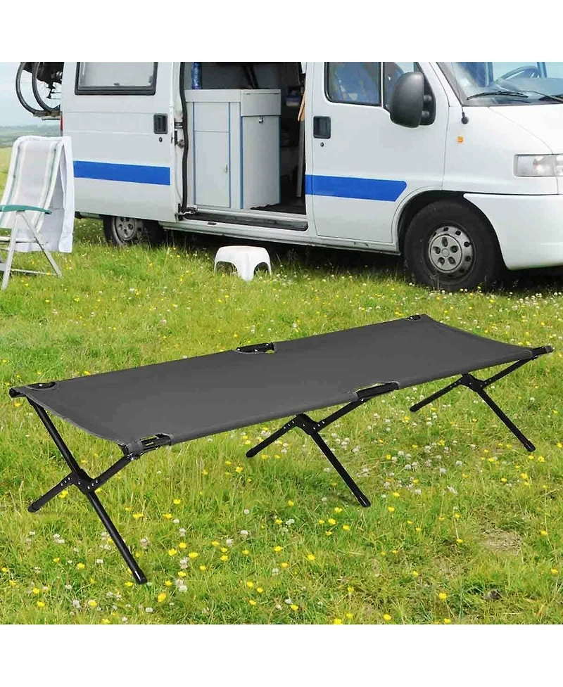 Akiudex Folding Camping Cot with Metal Frame and Carry Bag