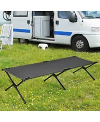 Akiudex Folding Camping Cot with Metal Frame and Carry Bag