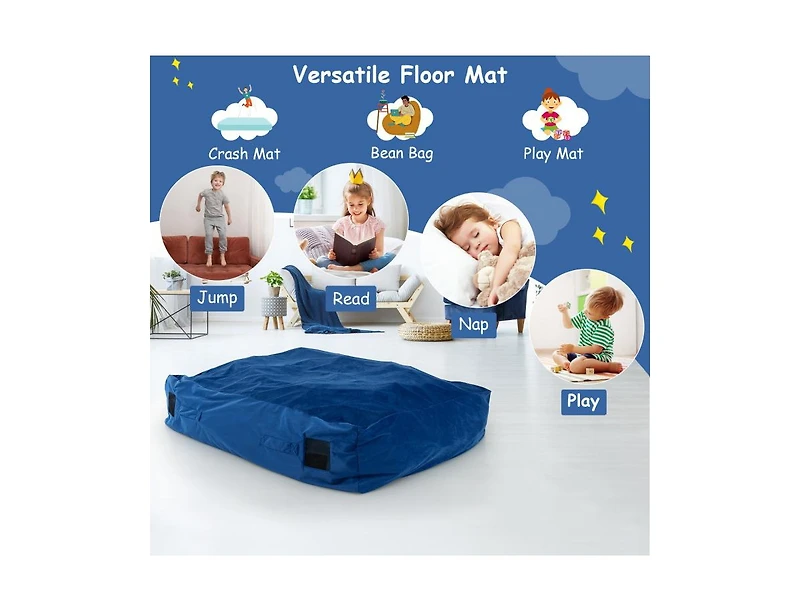 Akiudex Foam-Filled Sensory Crash Pad with Washable Cover and Anti-Slip Bottom