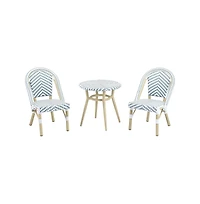 Enitial Star Dakie Aluminum 3-Piece Patio Kids Chair and Table Set