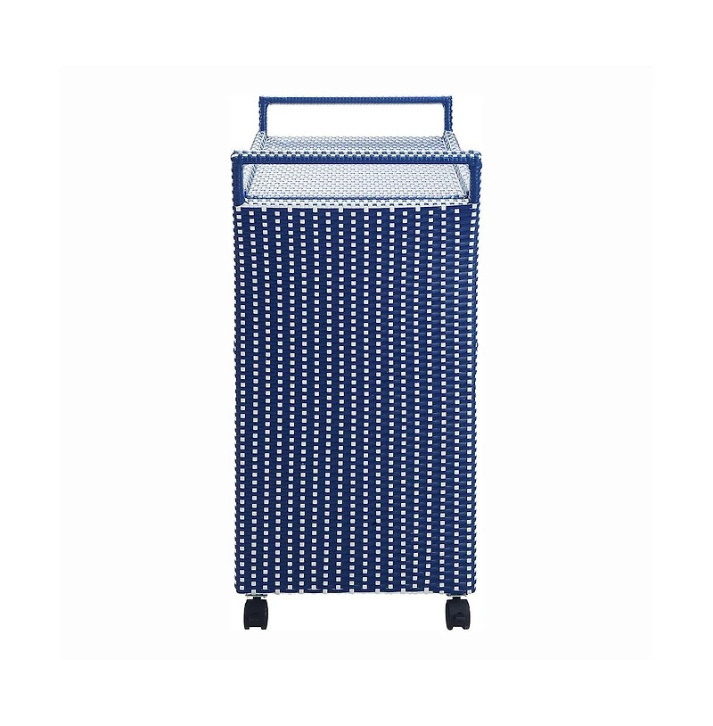 Enitial Star Azur Outdoor Aluminum and Pe Wicker Bar Cart